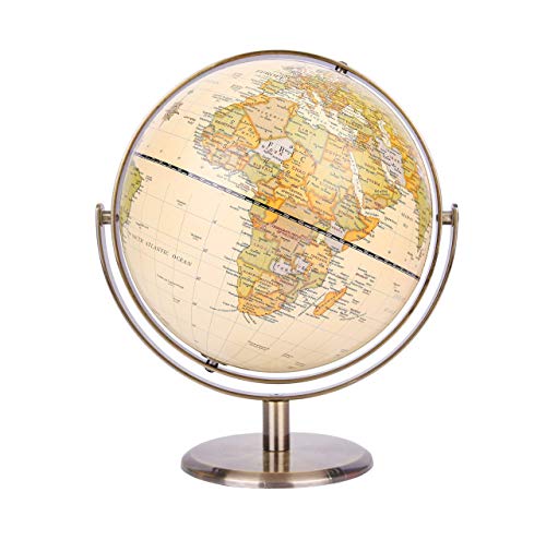 ANNOVA 8' / 20cm World Globe Antique Globe Metal Arc and Base Bronzed Color - All Direction 360° Rotating - Educational/Geographic/Modern Desktop...