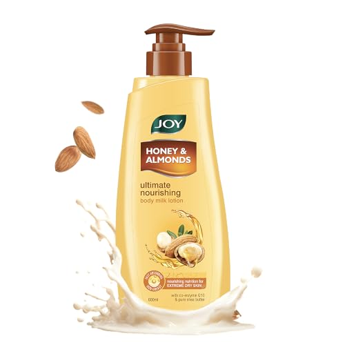 Joy Honey & Almonds Ultimate Nourishing Body Milk Lotion 600ml With Shea Butter & Vitamin E | Prevents Dryness & Provides Intense Moisturization for Dry Skin (Image - 1)