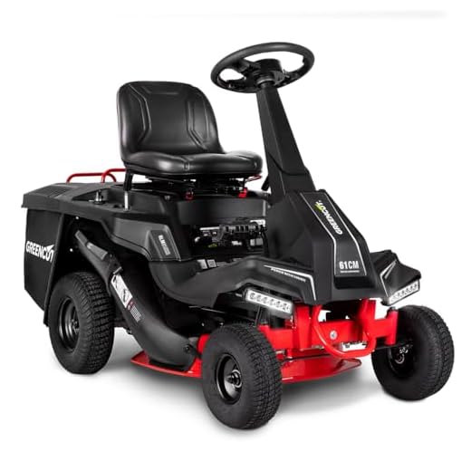 Frigorifero Greencut RLM610XE - Trattorino rasaerba a benzina da 224 CV 5,9 CV 4T, avviamento elettrico, lama rotante da 610 mm, 5 posizioni regolabili, trazione posteriore, per prati fino a 5.000 m²