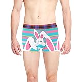 VBFOFBV Lustige Unterwäsche für Herren, Boxershorts, Stretch-Boxershorts,Cartoon Häschen Ostern