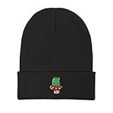 Frog Beanie Winter Knit Hat Gifts for Women,Mother's Day Christmas Birthday Gifts,Unisex Embroidered Knit Beanie Unisex Cap Hat