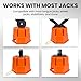 HOXWELL 8''High RV Trailer Jack Block with Handle, RV Stabilizer Blocks for Any Tongue Jack, Post, Foot, Round Square or Scissor Stabilizer, Stackable & Portable, 1 Pack, Orange