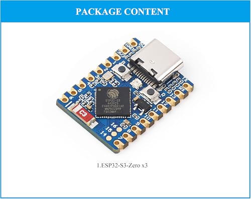 ESP32-S3 Mini Development Board, Based on ESP32-S3FH4R2 Dual-Core Processor, 240MHz Running Frequency, Support 2.4GHz Wi-Fi & Bluetooth 5, Onboard 4MB Flash Memory/2MB PSRAM-(3PCS) - Image 9