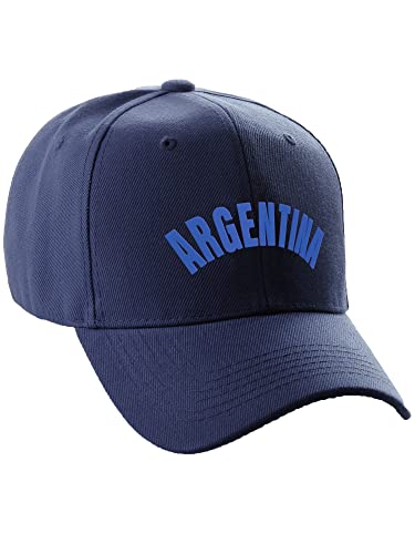 Daxton International World Countries Baseball Hat Cap Arch Letters, Argentina Navy Royal