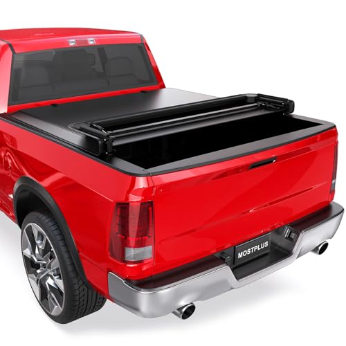MOSTPLUS Soft Quad FOLD Truck Bed Tonneau Cover...