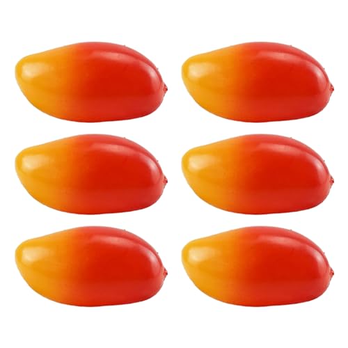 XuQiZZpp 6 piezas de frutas artificiales de frutas falsas 24 tipos de frutas para fiestas, decoración de mesa, accesorios de fotografía, cesta de exhibición de fotografía