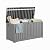EAST OAK Outdoor Storage Box, 90 Gallon Deck Box, Waterproof Resin Storage Bin for Patio Cushions, Gardening Tools, Lockable, UV Resistant, Grey