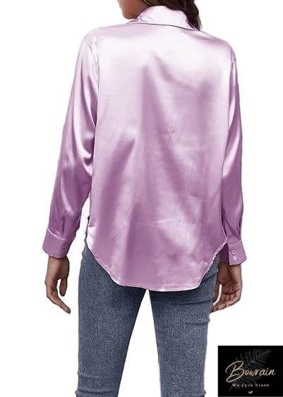 Image of Bowrain Women's Full Sleeves Satin Shirt