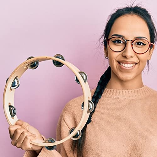 image for 2 pcs 10 inch Tambourine, DaKuan Tambourines for Adults and Tambourine