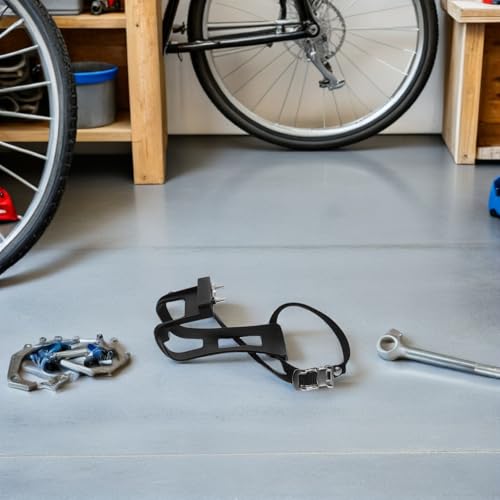Correas de pedal para bicicletas de plástico negro juego de sujeción 6