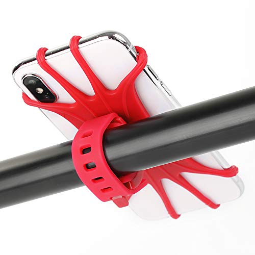 AWFAND Fietstelefoonhouder, 360 Â° rotatie Siliconen fietstelefoonhouder, Universele motorfietsstuurhouder Mobiele telefoonaccessoires geschikt voor 4-6 inch iPhone