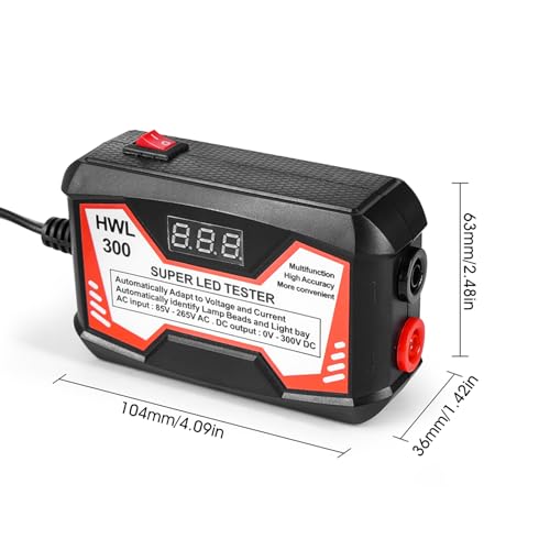 Image of LED Tester 18W 0-300V Output TV Backlight Tester for Repair Inspection Bead Strip Testing AC85V-265V Adaptive Voltage Gray Light Detection Tool for LED Backlight Diagnostics