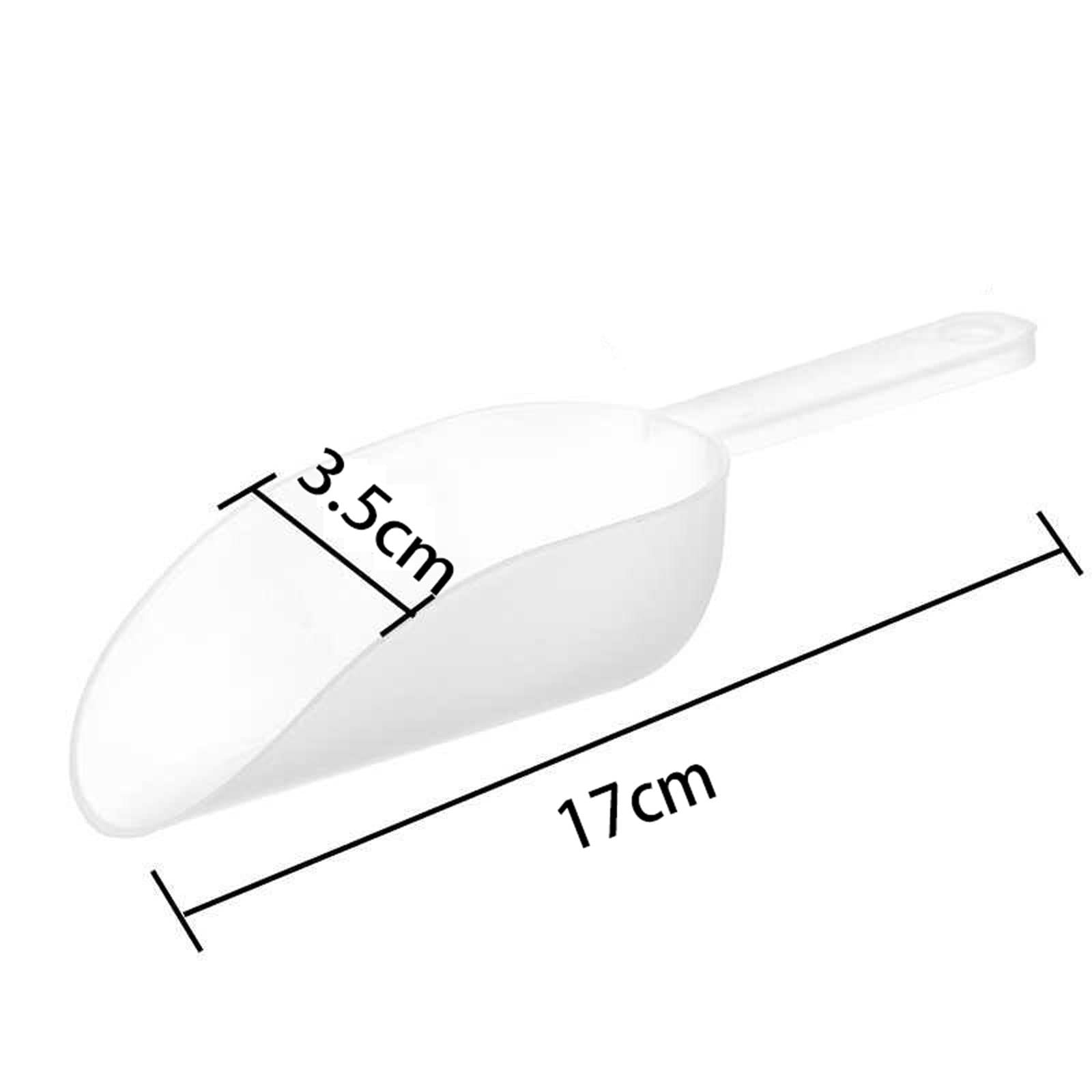 Cucharones de Cocina 1 Pieza Mini Pala de plástico para Hielo Pala pequeña Transparente Cuchara para harina Alimentos Dulces Cuchara para Helado Cucharas medidoras Palas