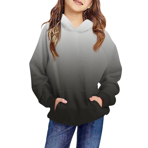 Kids Sweatshirts Girls Long Sleeve Tie Dye Trendy Hoodies Cute Hooded Sweatshirts Preppy Fall Pullover Shirts Pockets