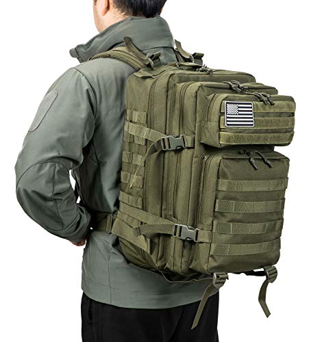 Image of QT&QY 45L Military Tactical Backpacks Molle Army Assault Pack 3 Day Bug Out Bag Hiking Treeking Rucksack