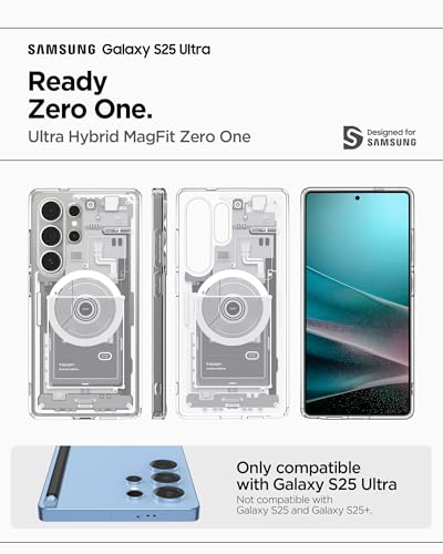 Spigen Ultra Hybrid MagFit for Samsung Galaxy S25 ULTRA case cover [MagSafe compatible] (2025) - Zero One White