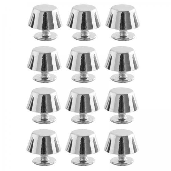 2x10/12 Rivets Studs Screw Back Feet Metal Studs Rivet Silver 12Pcs-image-46