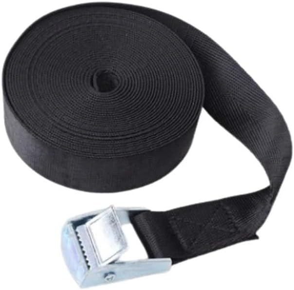 Heavy Duty Lashing Straps, 4 Pcs Ratchet Straps Nylon Strap Quick Release Zinc Alloy Black 25mmx(1-6) M Luggage Cargo(6m Black)