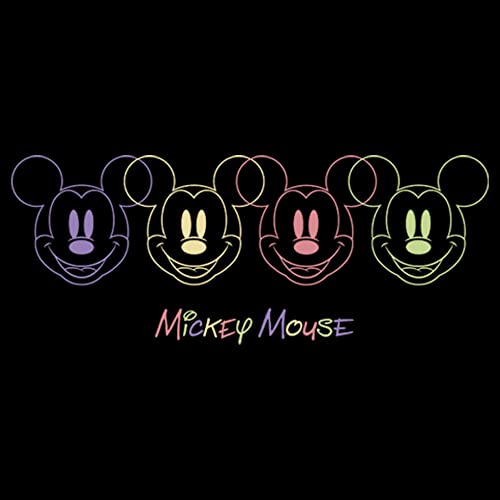 Sweat Mickey Mouse Neon Faces cadeau anniversaire ado sweat capuche noir - 2