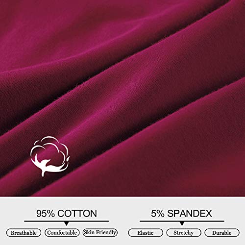 Innersy Womens High Waisted Underwear Cotton Panties Regular & Plus Size 5-Pack(Blazing Sun,Large) #TOP3