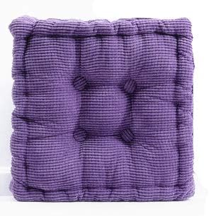 Cheeseland Cheoalfa Square Floor Pillow Japanese Futon Chair Pad Sofa Cushion Tatami Floor Cushion Yellow Cushion for Living Room Balcony Outdoor Children‘s Play Area(19.7" Purple)