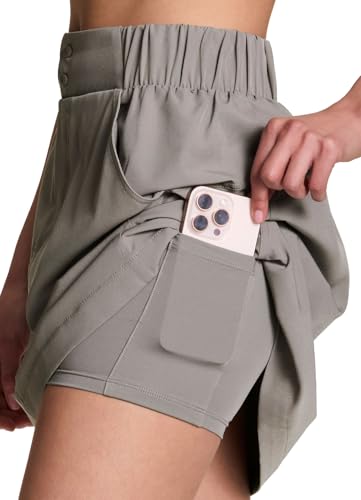 RBX Active Women's Athletic Skirt with Built-in Shorts, Quick Drying Long Length Tennis Golf Skort with Pockets3