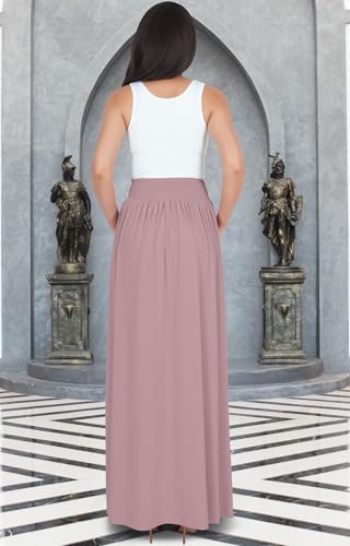 KOH KOH Womens Long Flowy Cute Modest High Waist Floor Length Pockets Maxi Skirt4