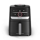 Moulinex Easy Fry Silence, air fryer 5L, 1,5 kg, Technologie Silence, Système Easy Clean & Store, Interface pas à pas intelligente, Noir, EZ5728F0
