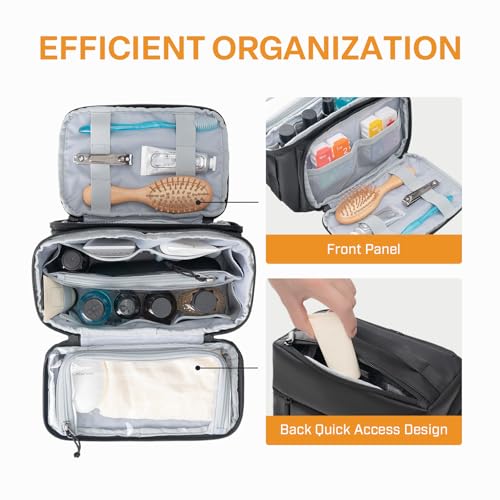 Trousse de rasage à large ouverture Everfun résistante à l'eau pour voyage - 3
