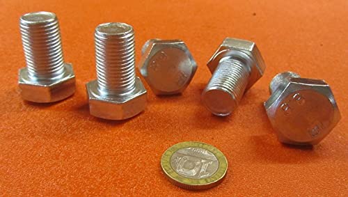 8.8 Zinc Steel Hex Head Bolts FT M16 x 1.5 mm x 25 mm Long 10 pcs