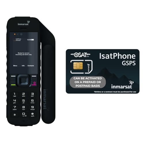 Image of OSAT Inmarsat IsatPhone 2 - Global Satellite Phone with Reliable Voice | Long Battery Life | GPS Tracking | Weather-Resistant Design | Emergency Assistance Button
