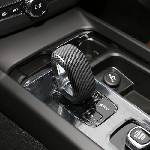 Image of for Volvo XC90 560 XC60 XC40 590 V60 V90 Interior Accessories car Gear Shift Knob Panel Cover ABS Carbon Fiber Pattern Sticker (Contemporary)