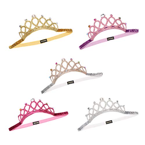 Baby Girl Rhinestone Crown Headbands Toddler Princess Tiara Crown Headband Set Hair Accessories for Birthday Party Shower Photograph