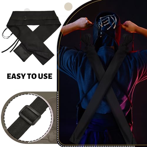 Image of 1 Piece Sword Bag Sword Sheath Sword Cover Black Katana Bag Sword Carry Bag Ninja Sword Holder Katana Case with Strap Sword Carrying Case for Samurai Cosplay Costume Halloween Party