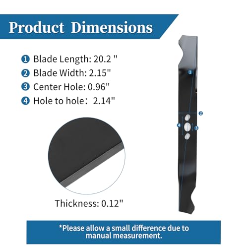 Bularie Lawn Mower Blade - Product Dimensions