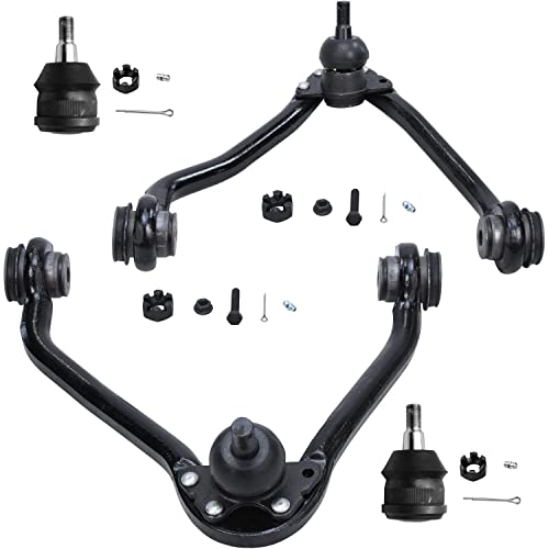 Image of Detroit Axle - Front End 15pc Suspension Kit for Chevy GMC C1500 C2500 Suburban C3500, Upper Control Arms Lower Ball Joints Sway Bars Tie Rods Adjusting Sleeves Pitman Idler Arms Bracket Replacement