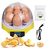 7-Egg Mini Egg Incubator with 360° View, Educational Hatching Kit for Kids,...