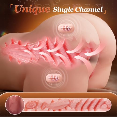 Image of BIG SHOCKED Realistic Butt Masturbator Sex Toys for Men, 10 Sucking & 10 Vibrating Sex Doll Pocket Pussy 15LB USB Rechargeable Full-Form Sex Dolls Male Sex Toy Waterproof Adult Toys Storker