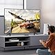 MINISOISO Universal TV Standfüße TV Ständer TV Standfuss für LED LCD 32-55 Zoll Fernseher, Universal Fernseher Standfuß TV Stand TV Standfüße mit Schraubenset ABS Material Schwarz