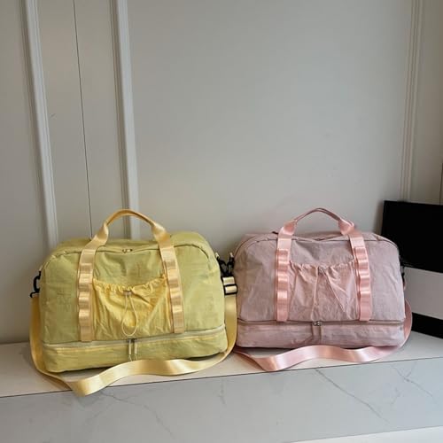 Waterproof Nylon Duffle Bag With Dry Wet Compartments Shoulder Crossbody Bags For Gym Travel And Outdoor Activities4