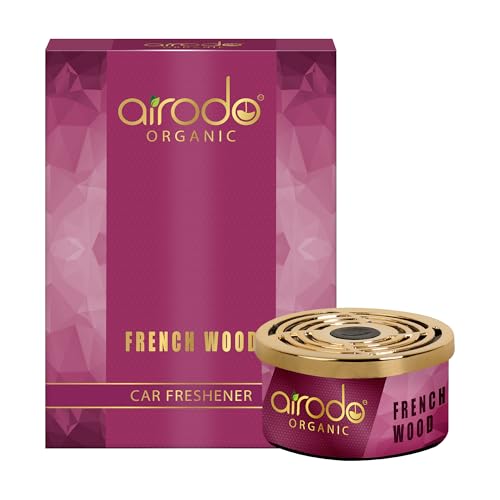 Image of Airodo One French Wood Organic Car Perfume, Strong Fiber Air Freshener to Freshen'up Your Car - Car Accessories interior car perfumes and fresheners (50g with 2 Refill)