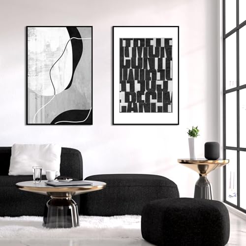 Image of Homso 24x36 Poster Frame in Black, Metal Thin Board 24 x 36 Frame with Acrylic Plexiglass for Pictures 20x28 with Mat or 24x36 without Mat for Horizontal and Vertical