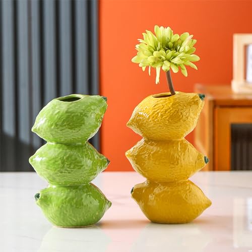 Vase déco en céramique jaune : sublimez vos petits bouquets de table
