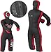 MMA Grappling Dummy, for Judo, Wrestling, Brazilian Jiu Jitsu, Submission and Throwing UNFILLED Canvas Bag (Black Red, 47 Inches (4 feet))