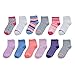 Hanes Girls' Fashion Ankle Socks, Assorted 12-Pairs Pack, Multi-Pack No-Show Socks for Girls, Patterned Ankle Socks Multi-Pack