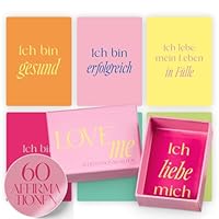 Affirmationskarten für Erwachsene - Für mehr Selbstliebe, Motivation und Selbstbewusstsein - Achtsamkeitskarten Mindfulness - 60 Glückskarten - Positive Affirmationen für Erwachsene (Deutsch)