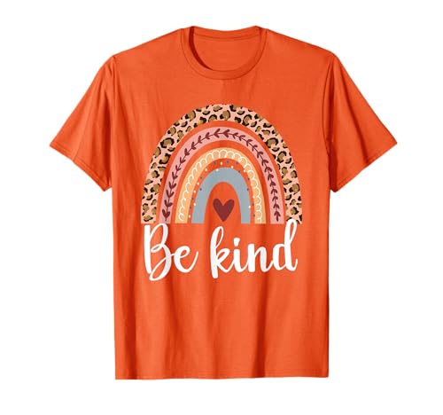 Be kind with leopard rainbow for anti bullying unity day T-Shirt