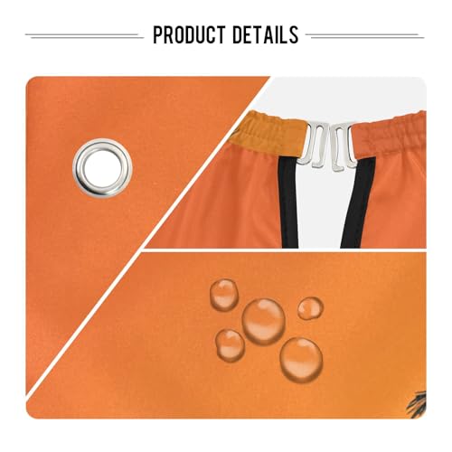 Capa de barbero impermeable 55 x 65 pulgadas naranja miniatura 4