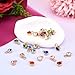 Pandahall 24pcs Crystal Birthstone Charms - Gold Plated Stainless Steel Pendants & Round Birthstone Charms for DIY Necklace Earring Bracelet Jewelry Making Crafts