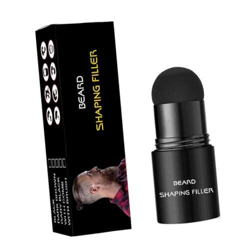 ABOOFAN Stylo Remplisseur Barbe Portable Noir Avec Brosse Correcteur Forme Barbe Homme Filler Beauté Pour Moustache Et Facile à Emporter Et Utiliser